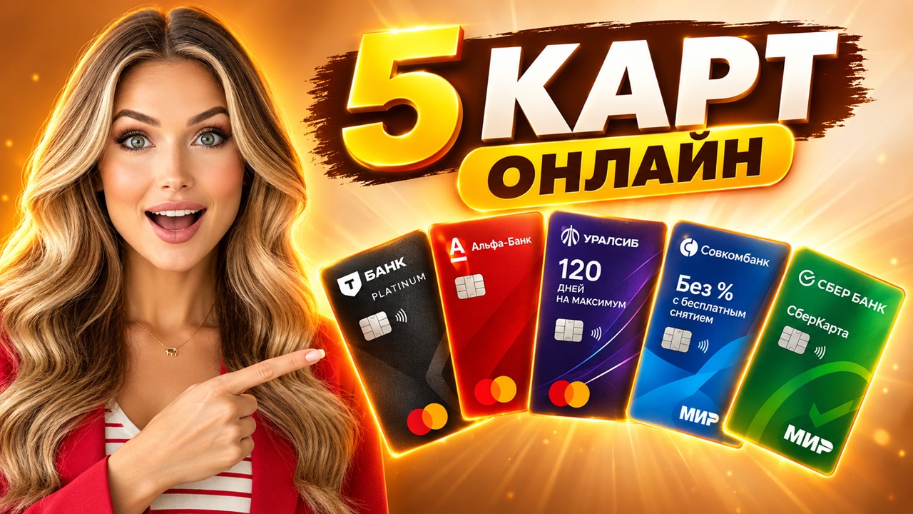 5 кредитных карт с онлайн-оформлением
